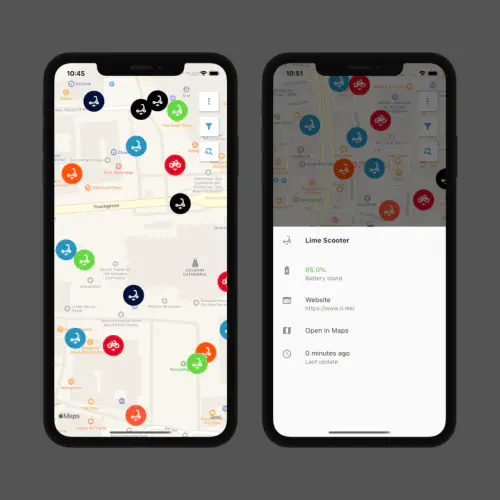 E-Scooter & Bike Map